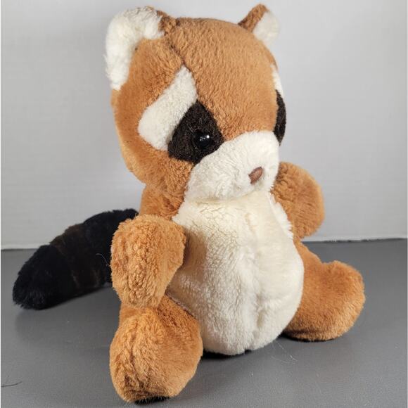 Russ Berrie Rollo Puppet Plush Brown Raccoon Hand Puppet 9" Vintage Toy - Picture 11 of 16